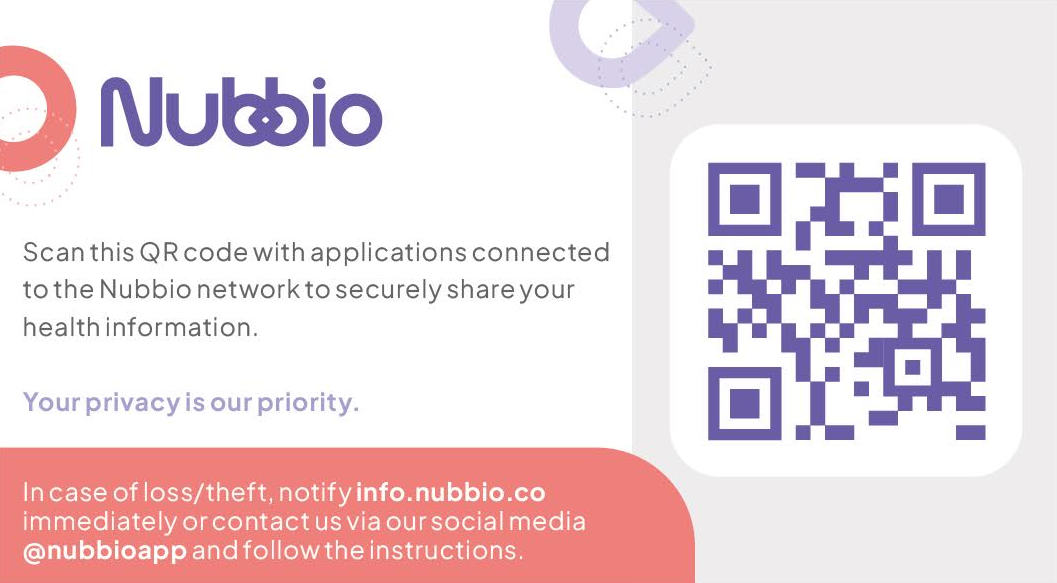 Nubbio Health ID Card Back